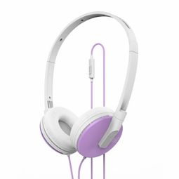 Enzatecz HS305 紫色头戴式线控耳机评测 手机平板的时尚声学伴侣